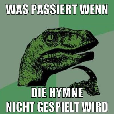 was passiert wenn die hymne nicht gespielt wird