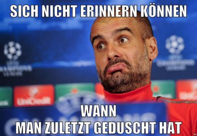 sich nicht erinnern können wann man zuletzt geduscht hat