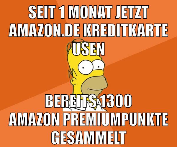 seit 1 monat jetzt amazon.de kreditkarte usen bereits 1300 amazon premiumpunkte gesammelt
