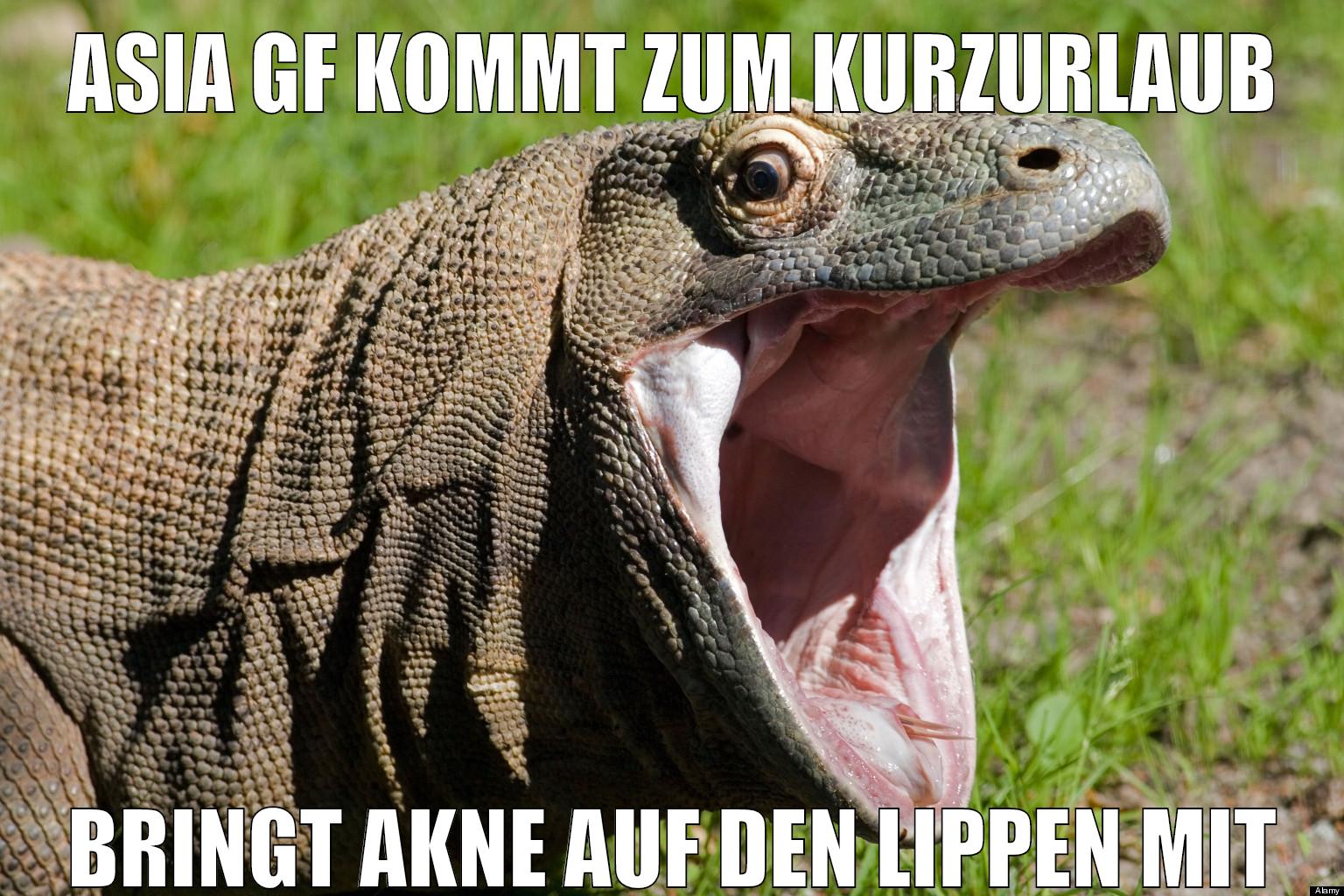 asia gf kommt zum kurzurlaub bringt akne auf den lippen mit
