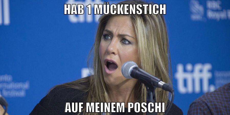 hab 1 mückenstich auf meinem poschi
