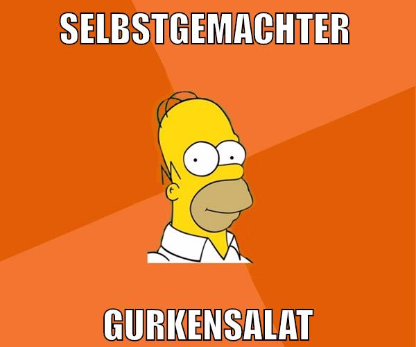 selbstgemachter gurkensalat