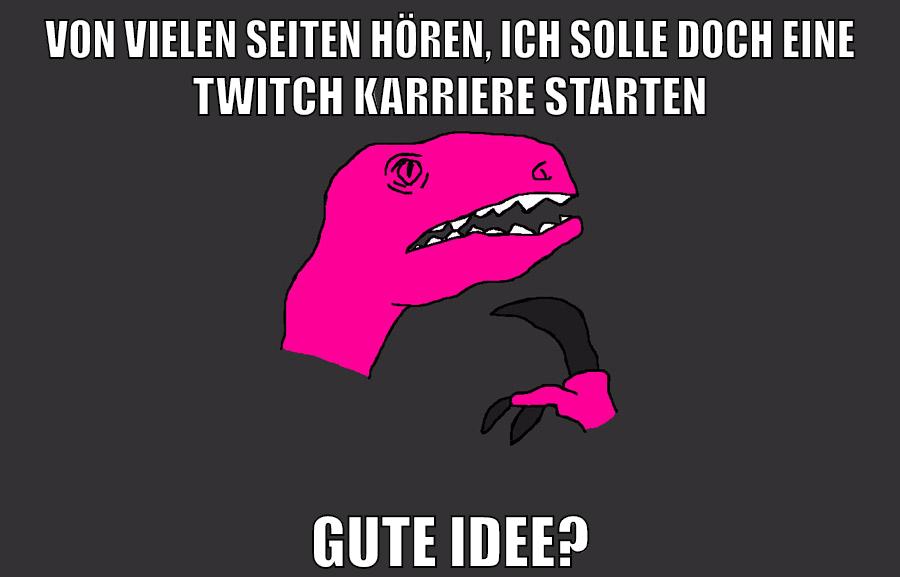 von vielen seiten hören, ich solle doch eine twitch karriere starten gute idee?