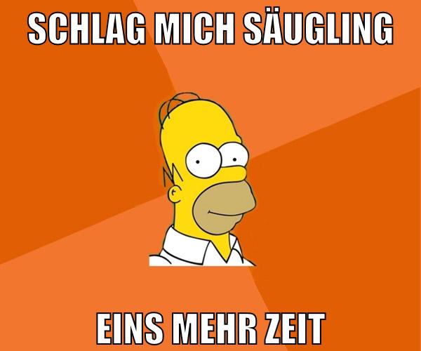schlag mich säugling eins mehr zeit