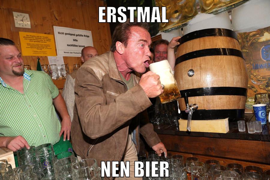 erstmal nen bier