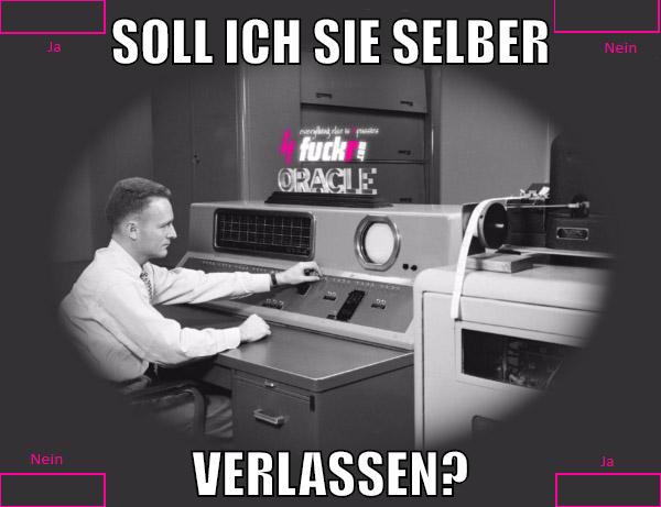 soll ich sie selber verlassen?