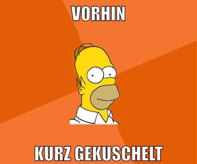 vorhin kurz gekuschelt