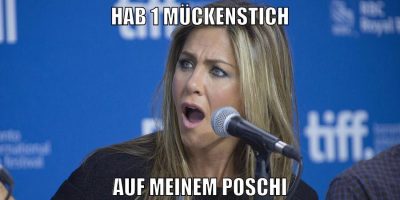 hab 1 mückenstich auf meinem poschi