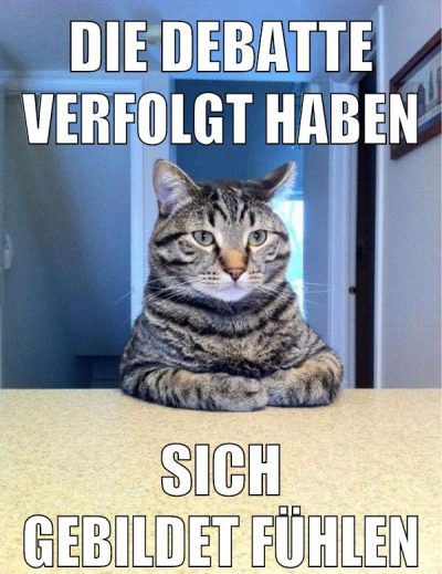 Die debatte verfolgt haben sich gebildet fühlen