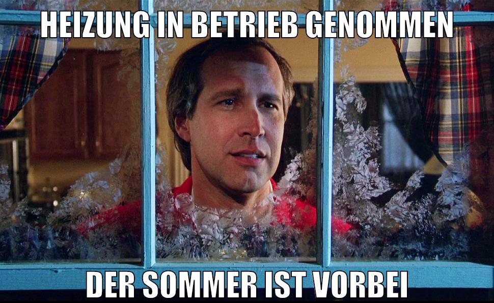 Heizung in betrieb genommen der sommer ist vorbei