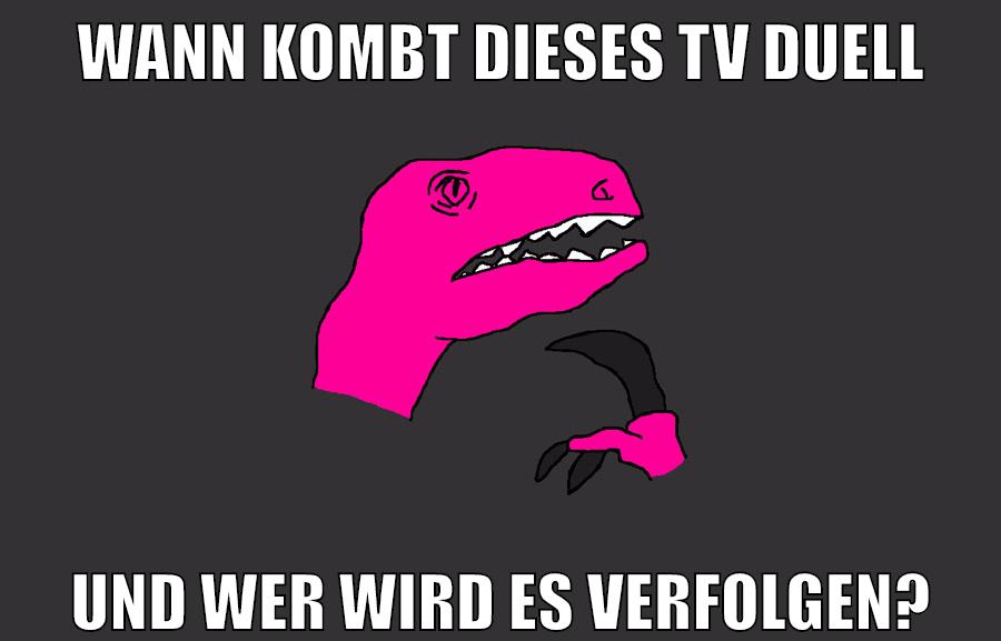 wann kombt dieses tv duell und wer wird es verfolgen?
