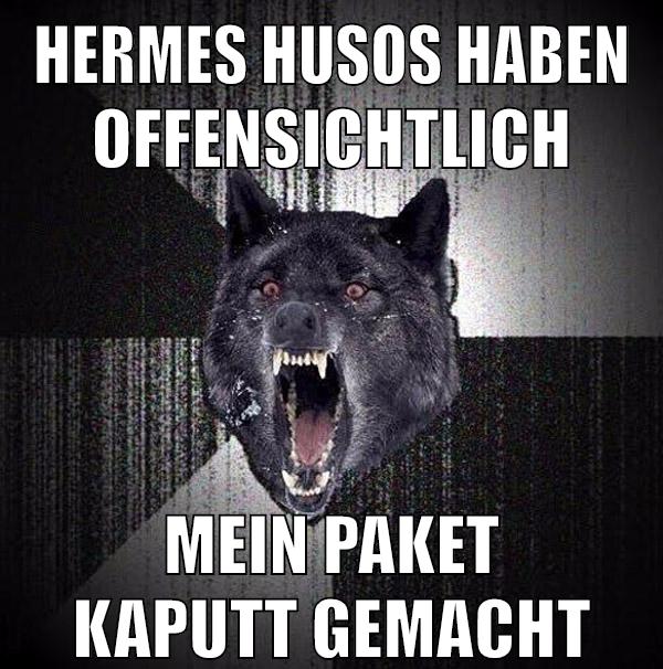 hermes husos haben offensichtlich mein paket kaputt gemacht