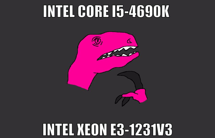 Intel Core i5-4690K Intel Xeon E3-1231v3