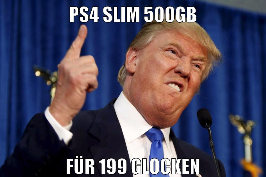 PS4 SLIM 500GB FÜR 199 GLOCKEN