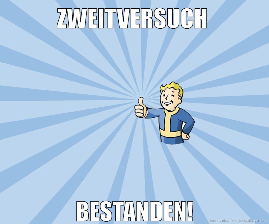 Zweitversuch bestanden!