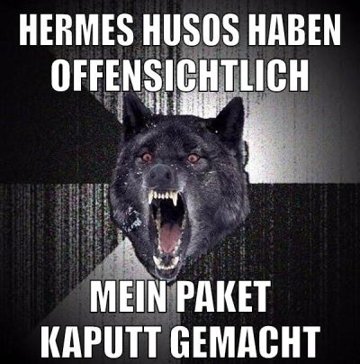 hermes husos haben offensichtlich mein paket kaputt gemacht