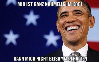 mir ist ganz krümelig im kopf kann mich nicht beisammen halten