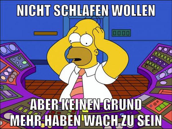 nicht schlafen wollen aber keinen grund mehr haben wach zu sein
