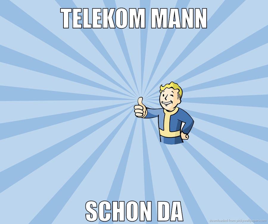 telekom mann schon da