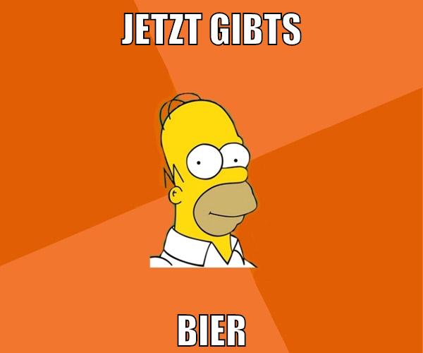 jetzt gibts bier