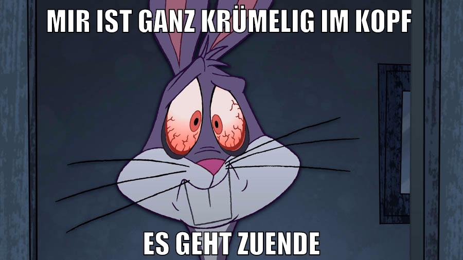 mir ist ganz krümelig im kopf es geht zuende