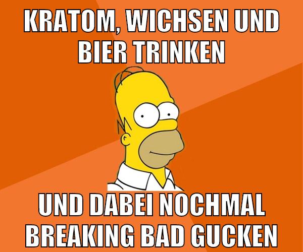 kratom, wichsen und bier trinken und dabei nochmal breaking bad gucken