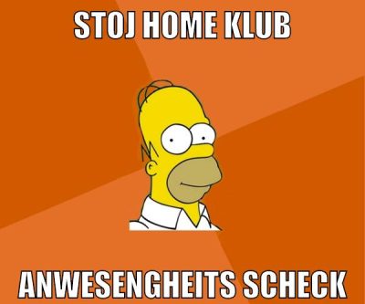stoj home klub anwesengheits scheck