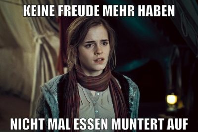 keine freude mehr haben nicht mal essen muntert auf