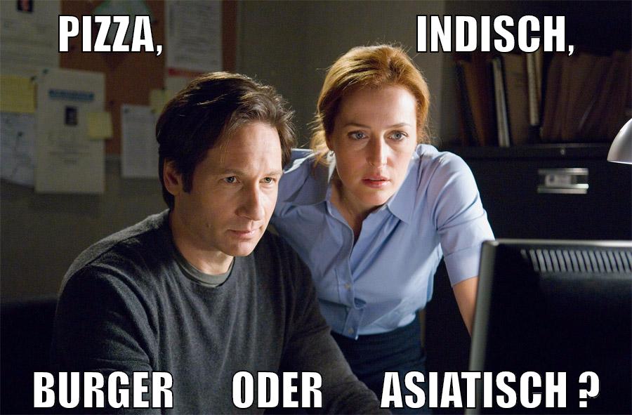 Pizza,                               indisch, burger       oder       asiatisch ?