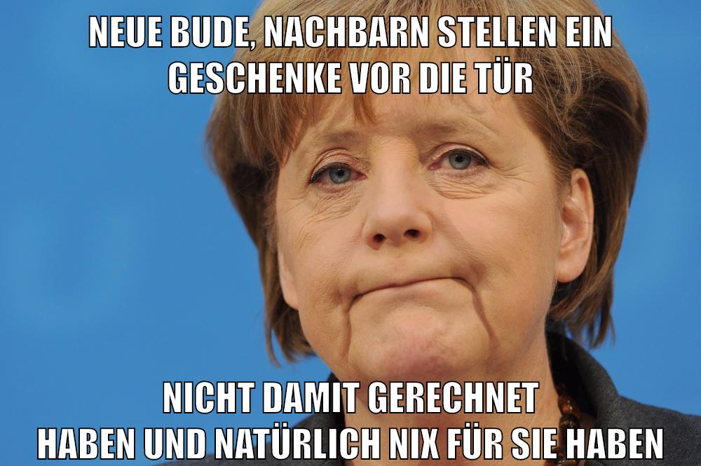 neue bude, Nachbarn stellen ein Geschenke vor die tür nicht damit gerechnet haben und natürlich nix für sie haben