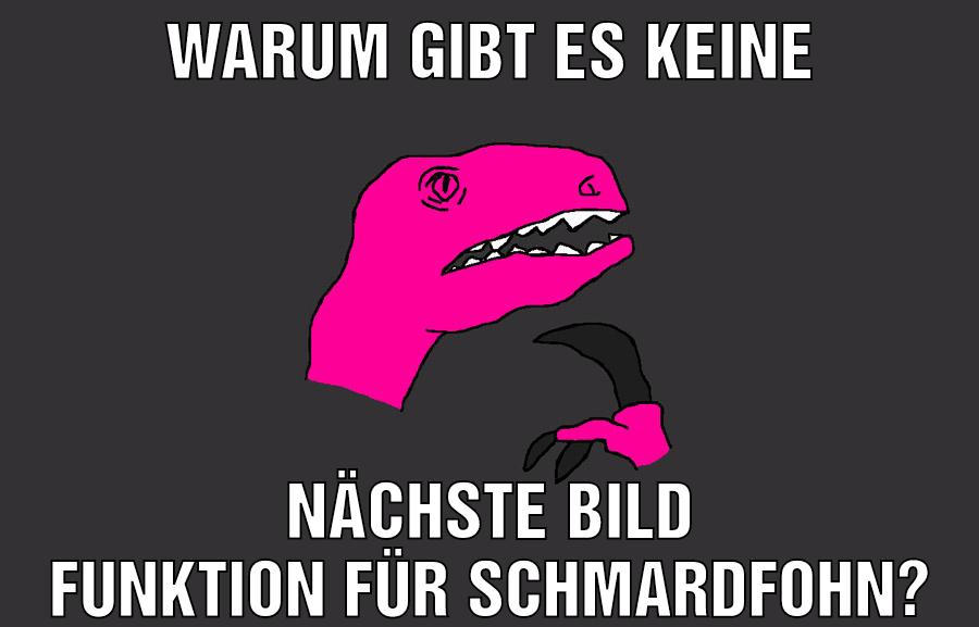 Warum gibt es keine Nächste Bild Funktion für Schmardfohn?