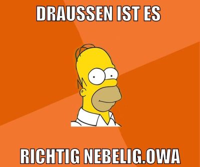 draußen ist es richtig nebelig.owa