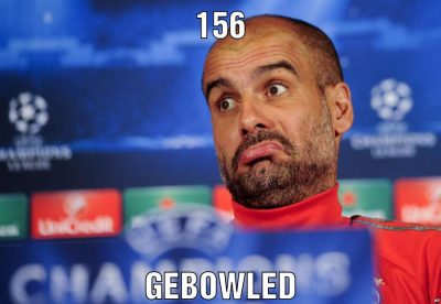 156 Gebowled