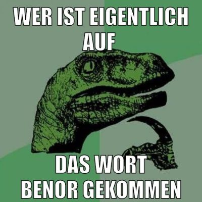 Wer ist eigentlich auf das Wort benor gekommen