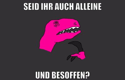 seid ihr auch alleine und besoffen?