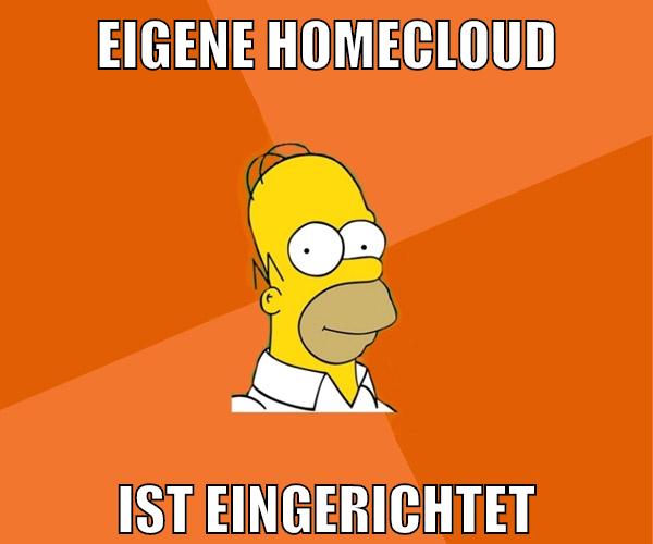 eigene homecloud ist eingerichtet