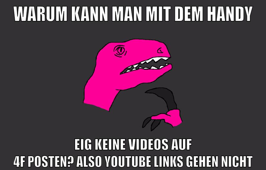 warum kann man mit dem handy eig keine videos auf 4f posten? also youtube links gehen nicht
