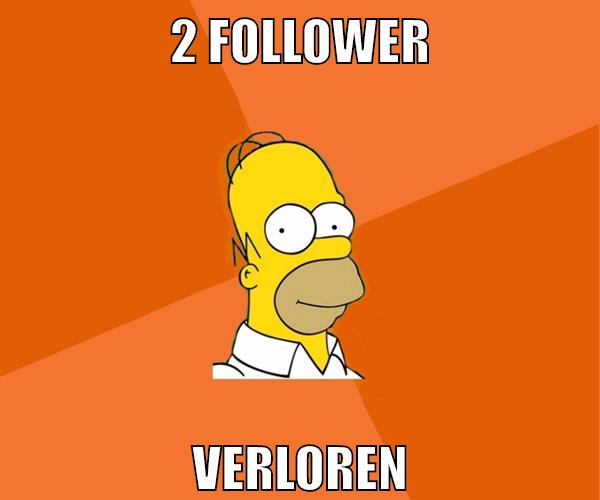 2 follower verloren