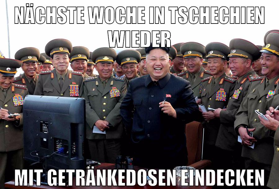 nächste woche in tschechien wieder mit getränkedosen eindecken