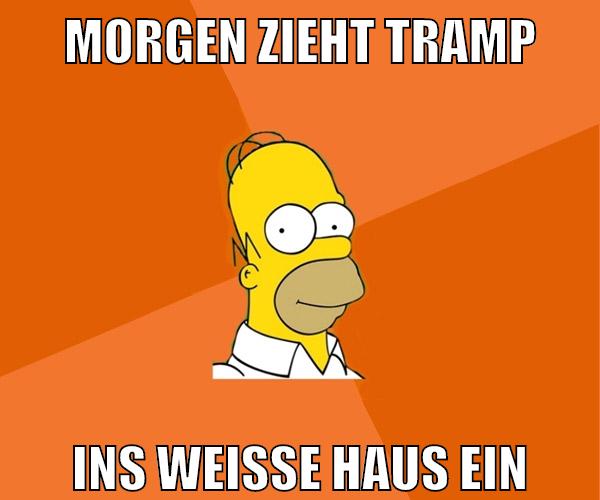 morgen zieht tramp ins weiße haus ein