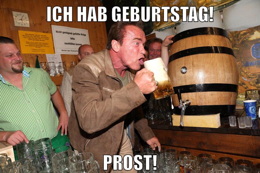 Ich hab Geburtstag! Prost!