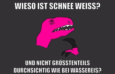 wieso ist schnee weiss? und nicht grösstenteils durchsichtig wie bei wassereis?