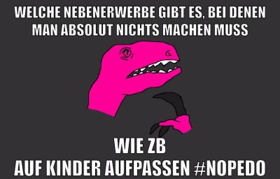 welche nebenerwerbe gibt es, bei denen man absolut nichts machen muss wie zb auf kinder aufpassen #nopedo