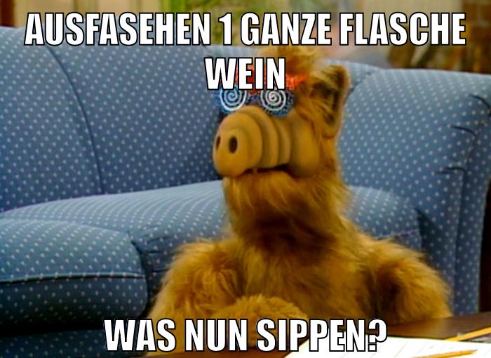 ausfasehen 1 ganze Flasche wein was nun sippen?