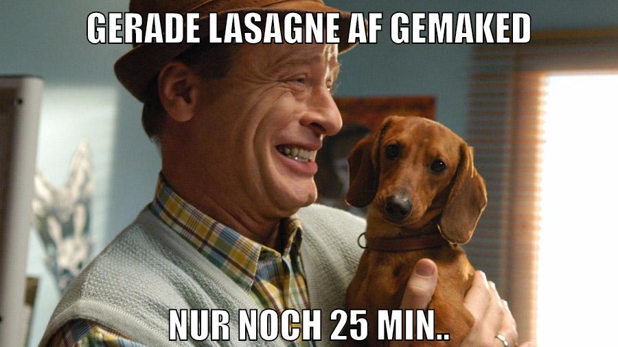 gerade lasagne af gemaked nur noch 25 min..