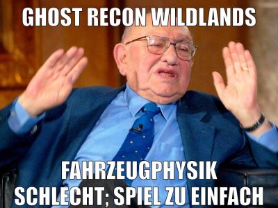ghost recon wildlands fahrzeugphysik schlecht; spiel zu einfach