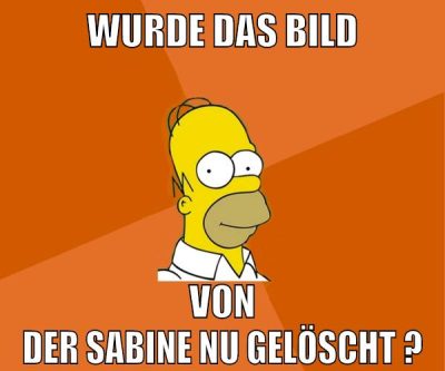 wurde das bild von der sabine nu gelöscht ?