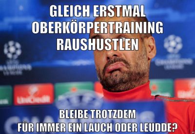 Gleich erstmal oberkörpertraining raushustlen bleibe trotzdem für immer ein lauch oder leudde?