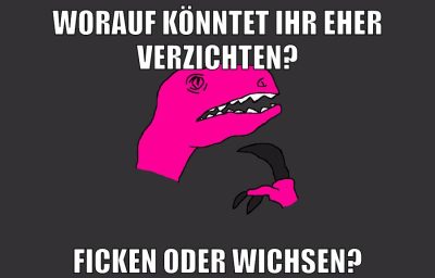 WORAUF KÖNNTET IHR EHER VERZICHTEN? FICKEN ODER WICHSEN?