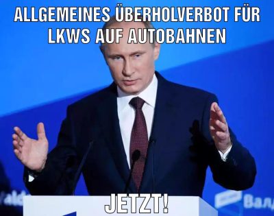 Allgemeines überholverbot für Lkws auf autobahnen Jetzt!
